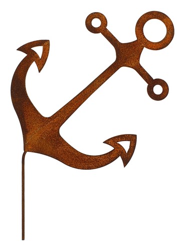 Rost gartenstecker anker cm - gartenstecker,