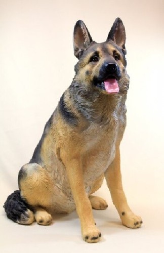 Gartenfigur hund schäferhund - gartenfigur,