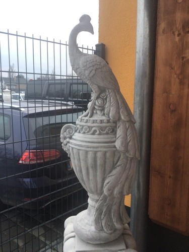 Steinfigur pfau statue 110 - steinfigur,