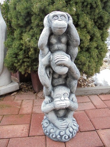 Steinfigur affen affenturm - steinfigur, affen,