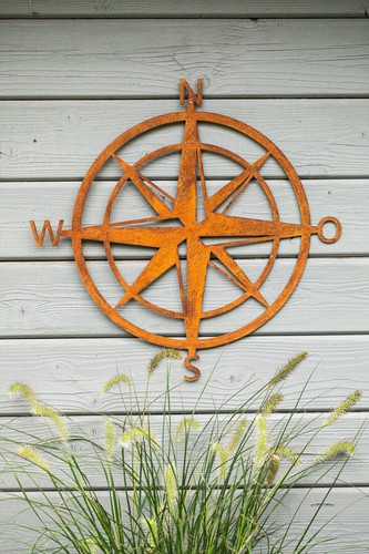 Windrose edelrost 50cm - windrose,