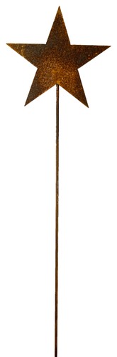 Rost gartenstecker stern 112 - gartenstecker,