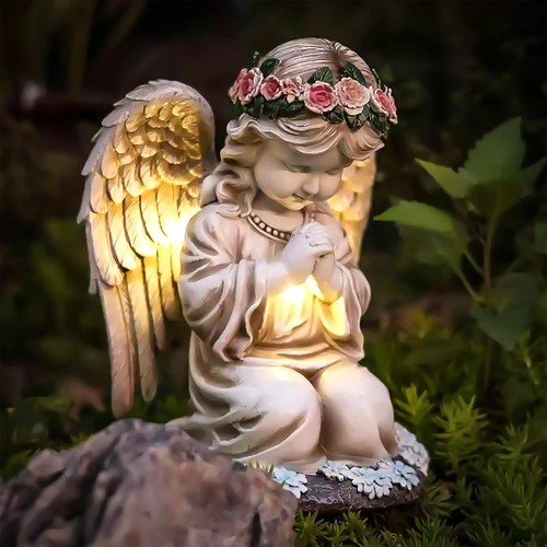 Solar engel gartenstatuen led - solar,