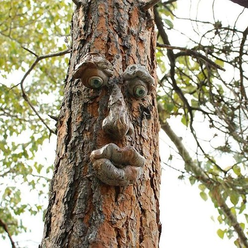 Garten baumgesicht skulptur - garten,
