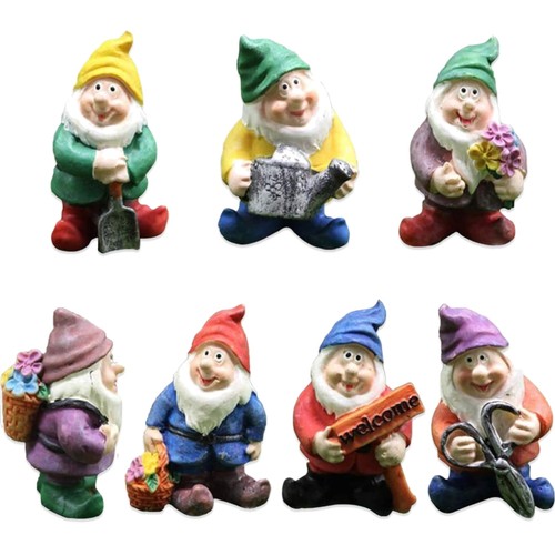 7er set miniatur gartenzwerge - 7er,