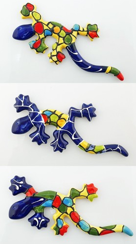 Keramik gecko handbemalt - gecko,
