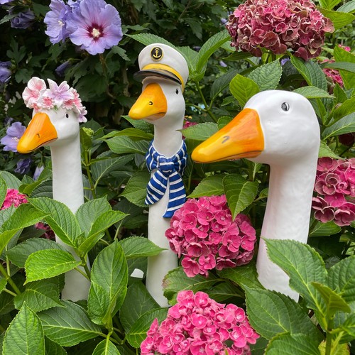 Gänsehals gartenfiguren - gänsehals,
