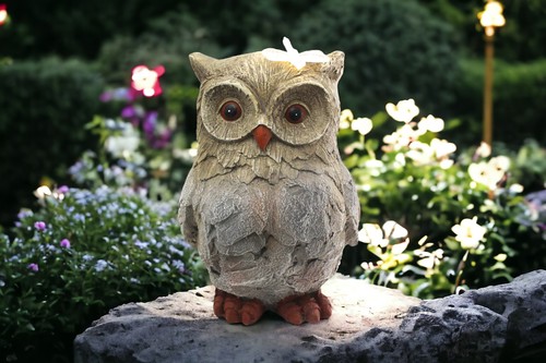 Solar gartenfigur eule cm - solar, 35