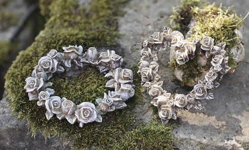Deko set rosen kranz herz - "rosen",