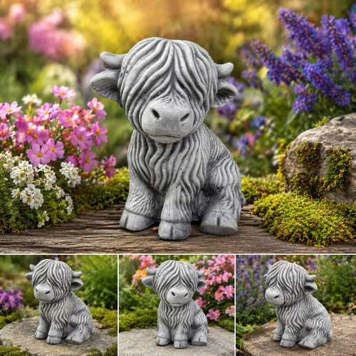 Gartenfigur highland kuh kühe - highland,