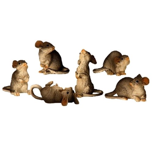 6er set mäuse figuren für - set,
