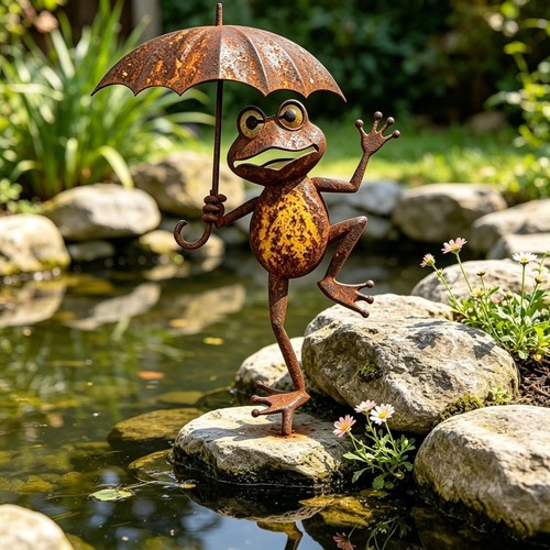 Frosch gartendeko metall - gartendeko,