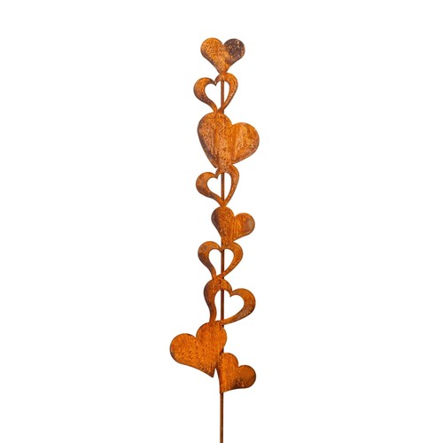 Rost gartenstecker herzen 120 - rost,