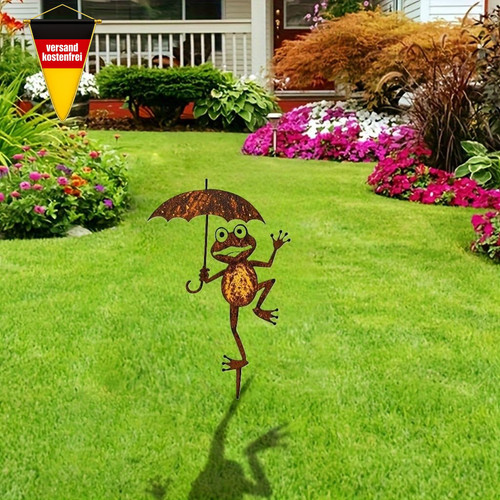 Gartendeko frosch metall - gartendeko,