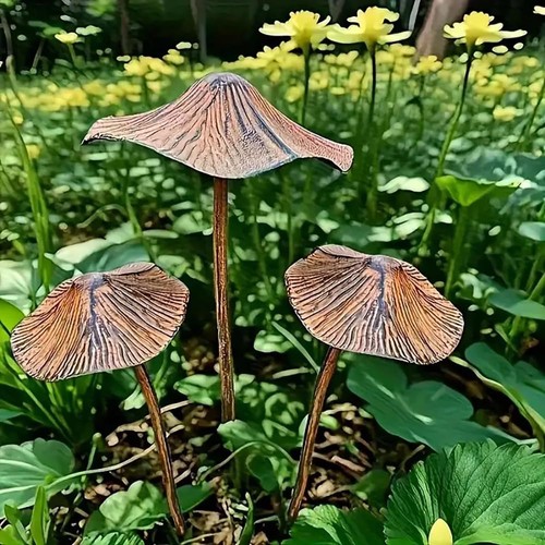 Pilzform gartenstecker rost - gartenstecker,