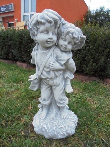 Steinfigur statue huckepack - steinfigur,