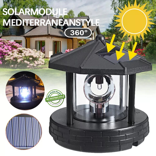 360 led solar leuchtturm - 360°,