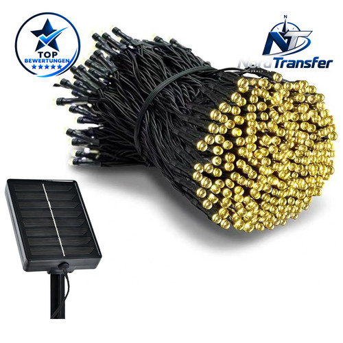 Solar lichterkette 10m 100led - solar,