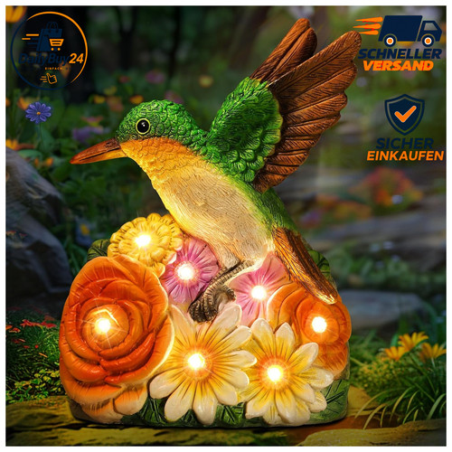 Solarbetriebene kolibri statue - solarbetriebene, kolibri-statue